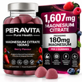 Magnesium Citrate Gummies 180mg Magnesium | 60 by PERAVITA