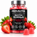 Biotin 10,000µg Strawberry Gummies | 60 by PERAVITA